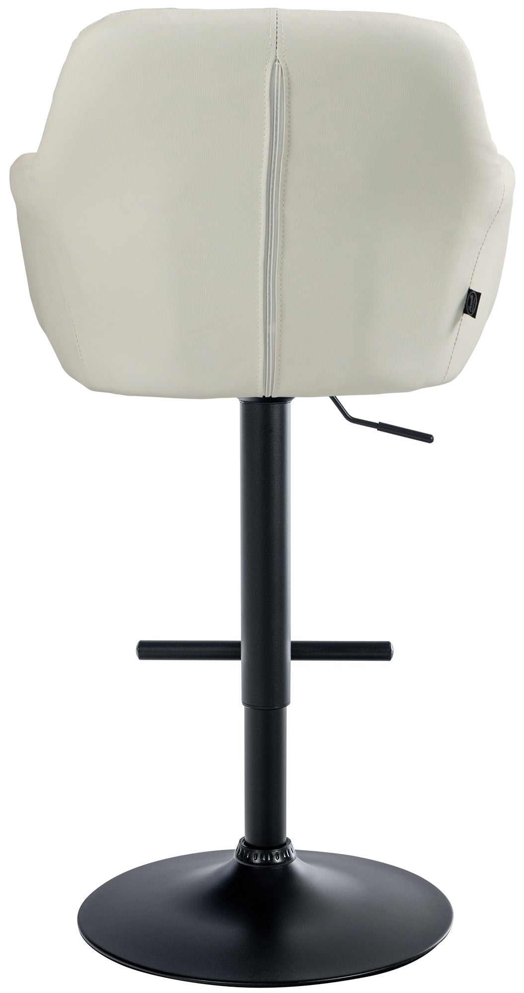 Barkruk Natoma kunstleer creme,Metaal mat zwart creme