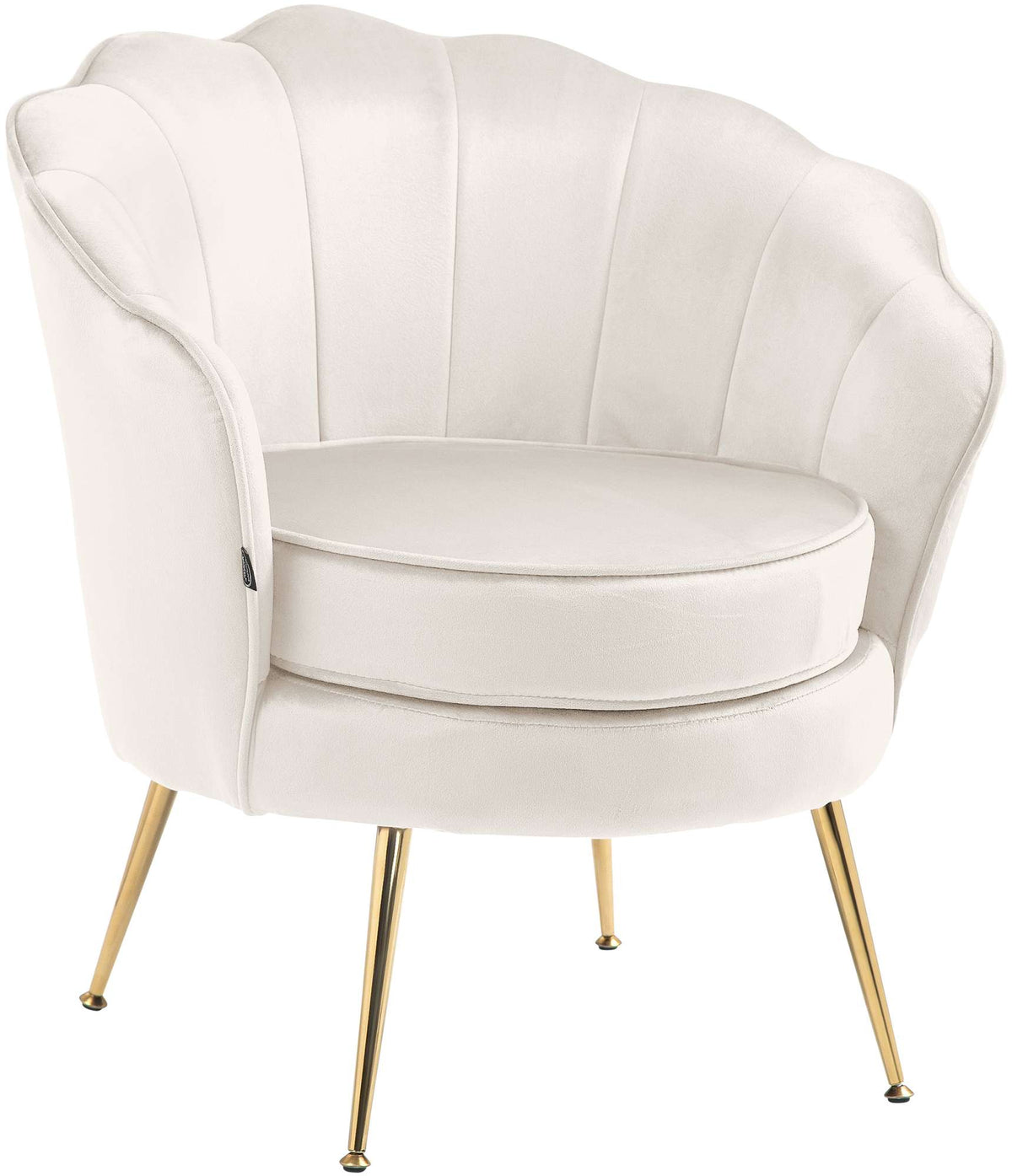 Fauteuil Rosita Fluweel creme creme
