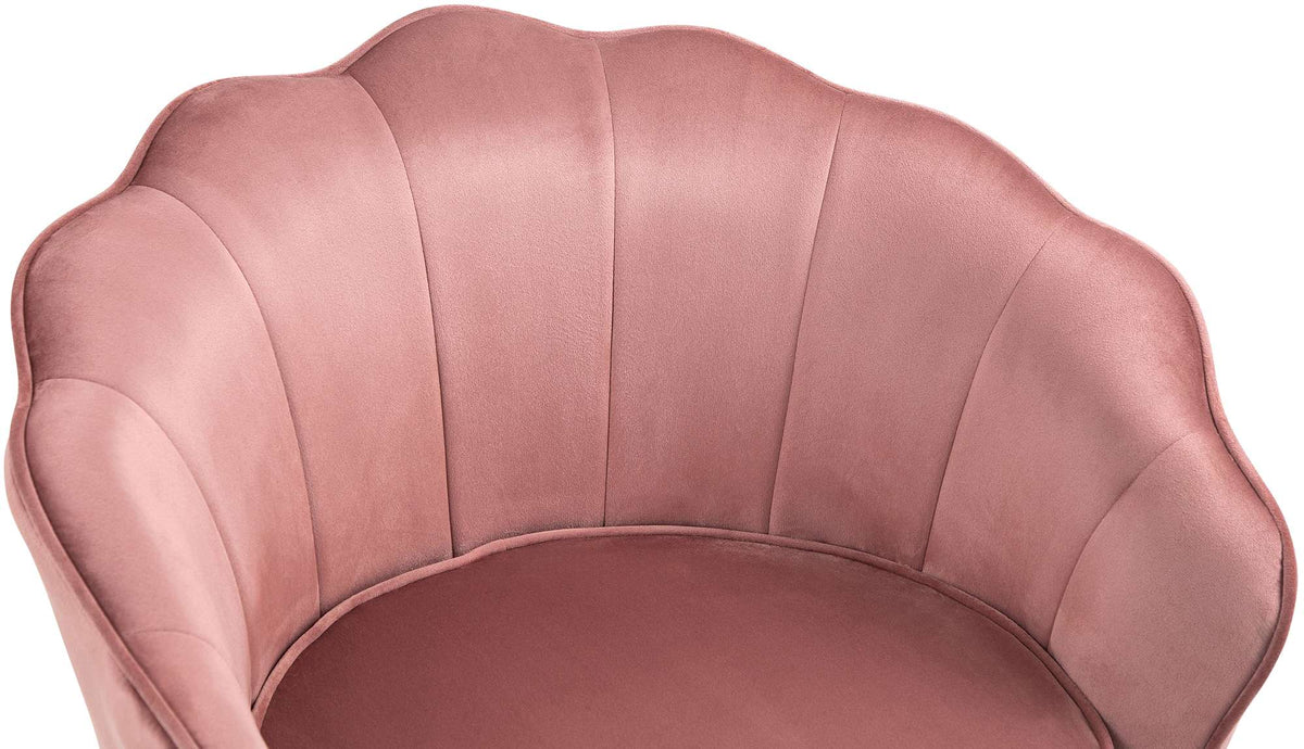 Fauteuil Rosita Fluweel rosa rosa