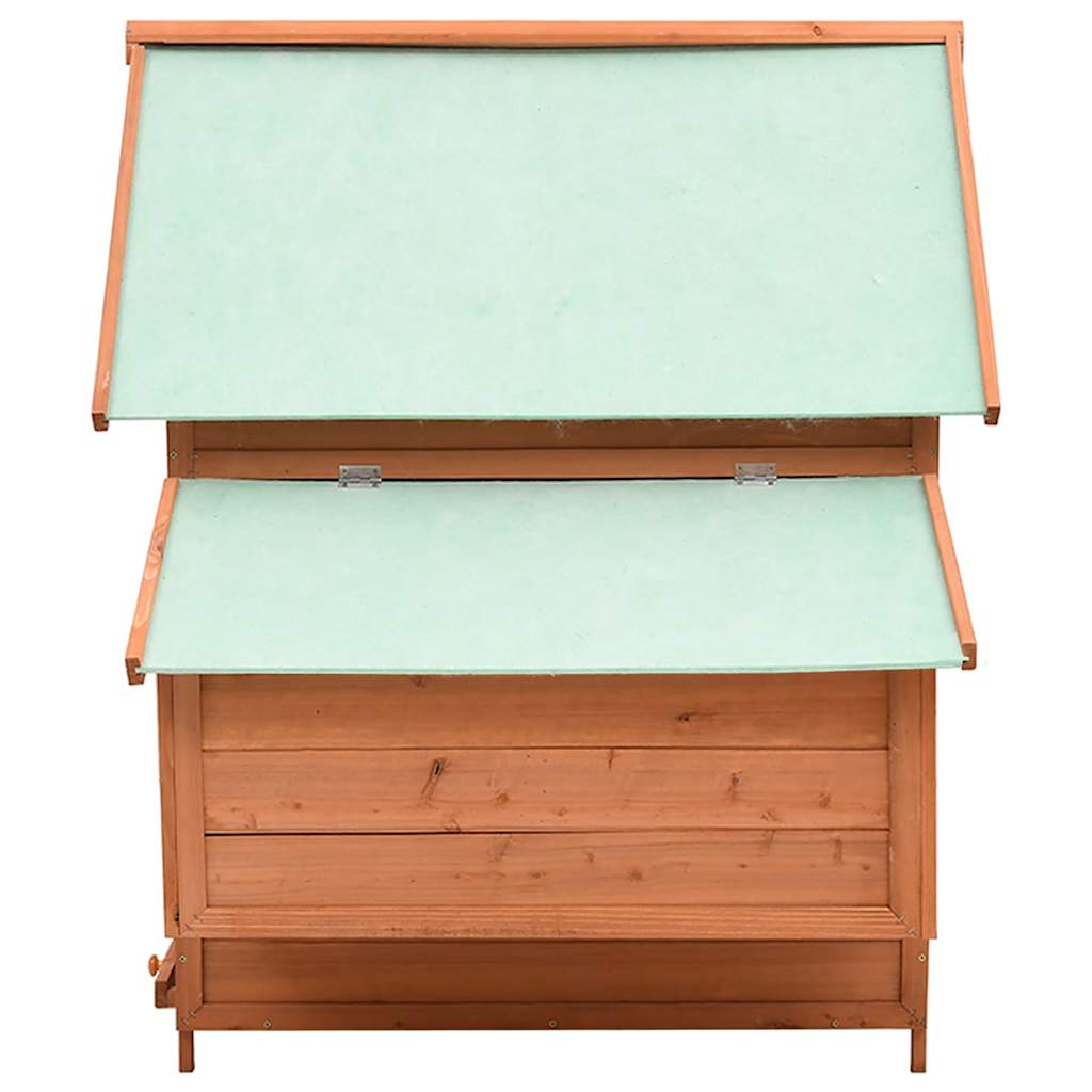 vidaXL Kippenhok 150x96x110 cm massief vurenhout grijs en wit - Aashly