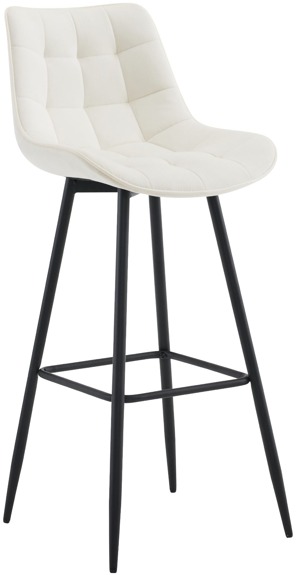 Barkruk Dartford creme,Fluweel creme