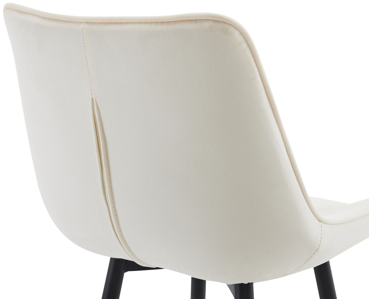 Barkruk Dartford creme,Fluweel creme