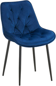 Eetkamerstoel Wallace fluweel blauw blau