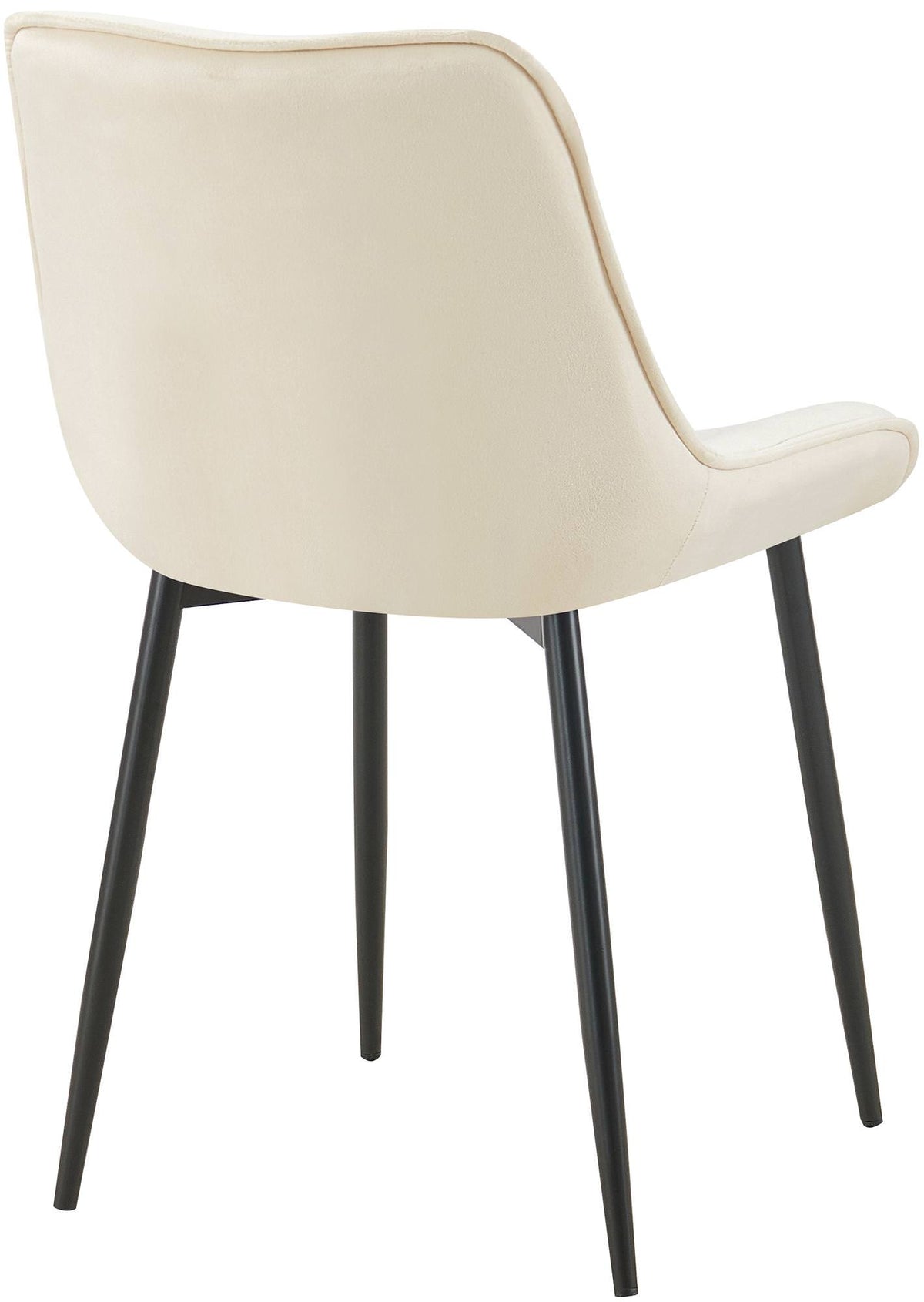 Eetkamerstoel Wallace fluweel creme creme