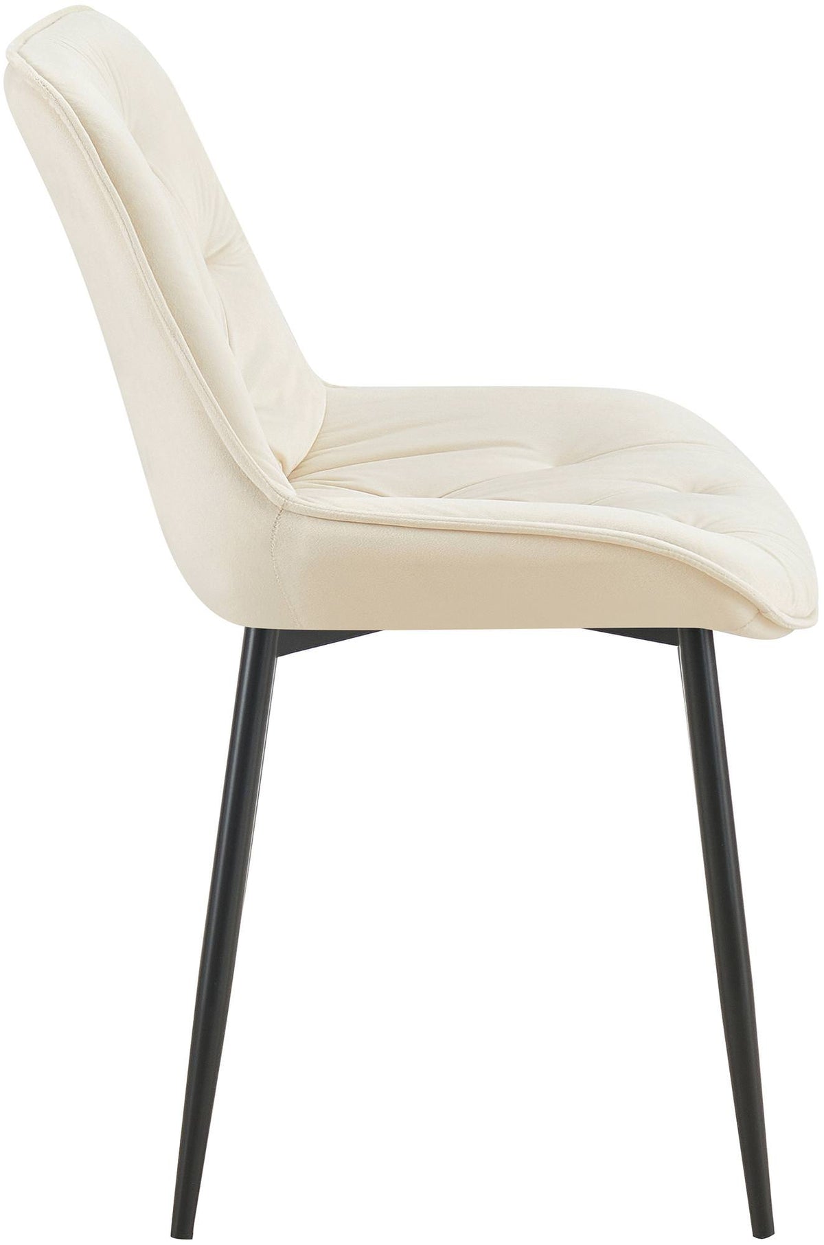 Eetkamerstoel Wallace fluweel creme creme