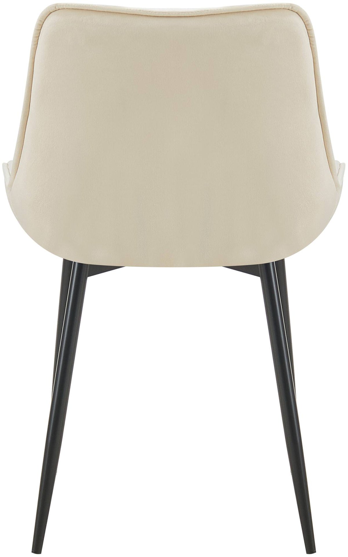 Eetkamerstoel Wallace fluweel creme creme