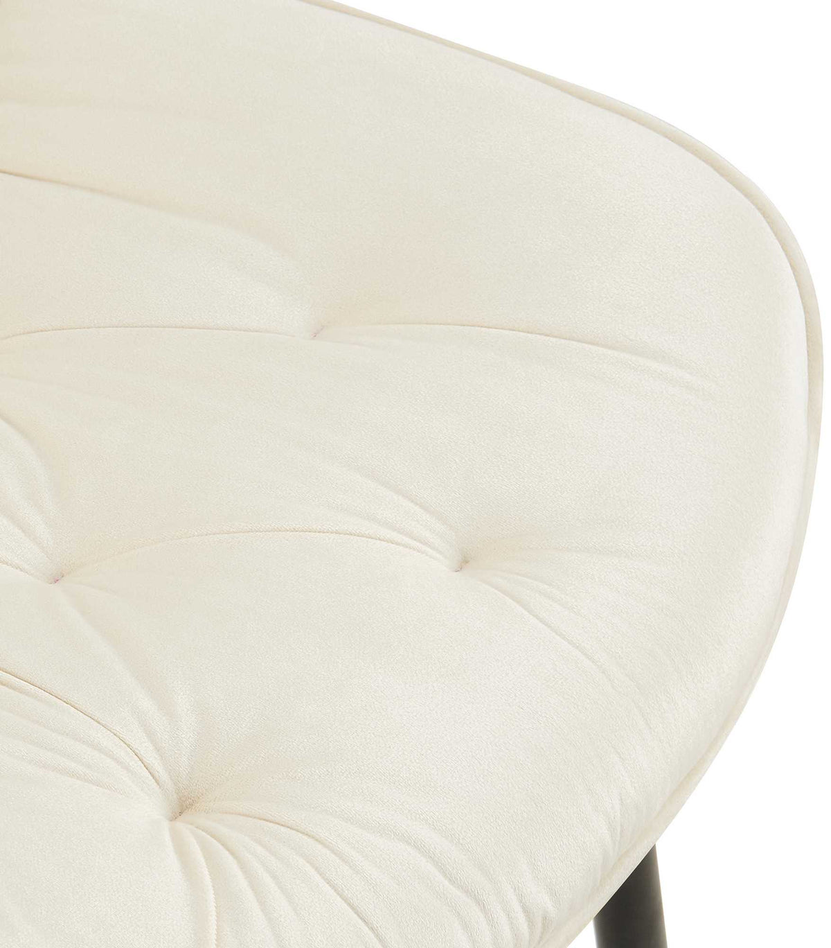 Eetkamerstoel Wallace fluweel creme creme