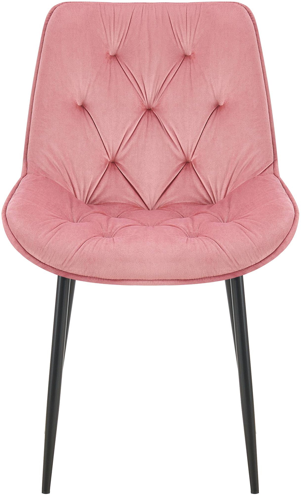 Eetkamerstoel Wallace fluweel rosa rosa