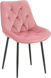 Eetkamerstoel Wallace fluweel rosa rosa
