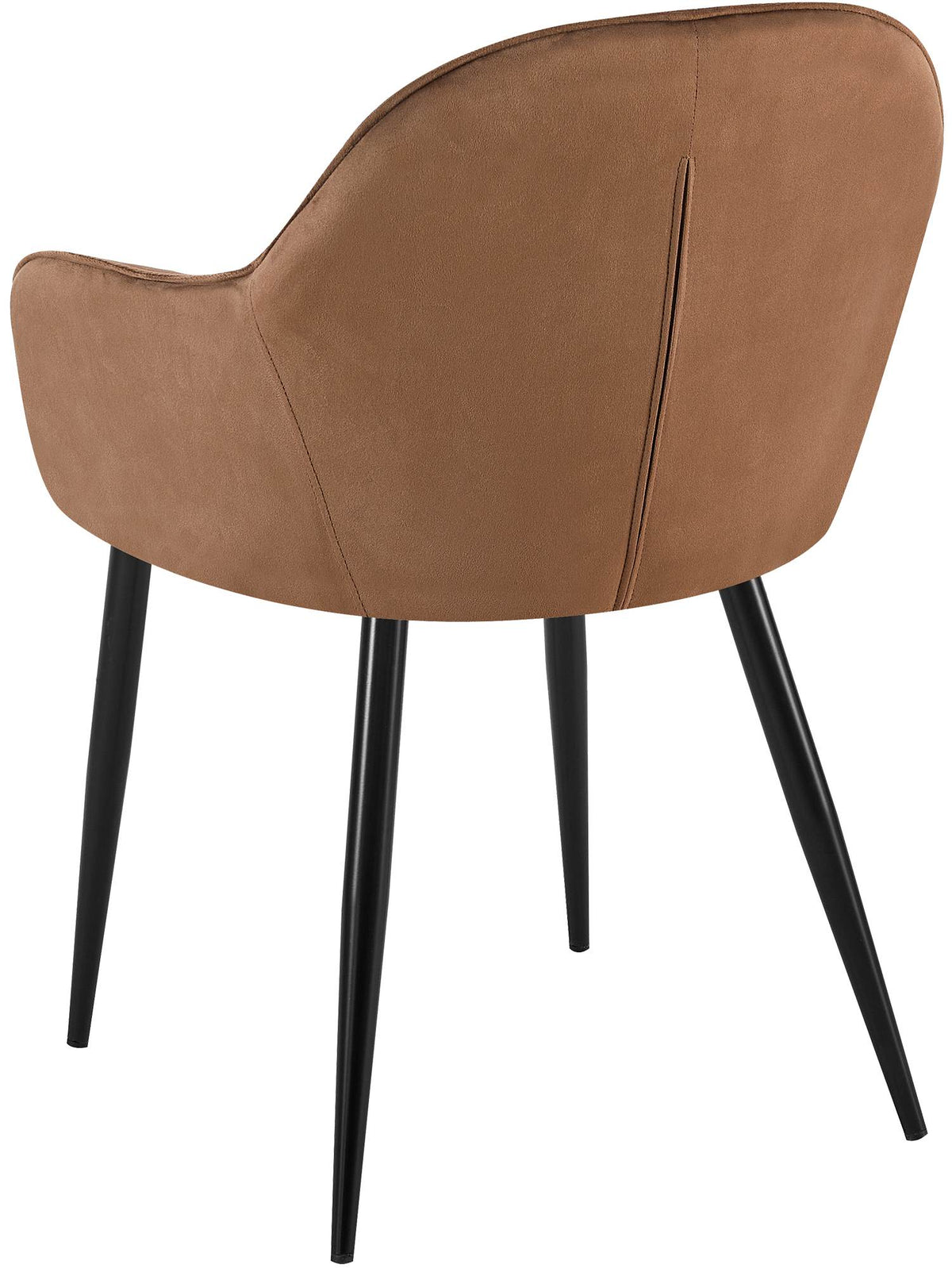 Set van 2 eetkamerstoelen Boise fluweel bruin braun