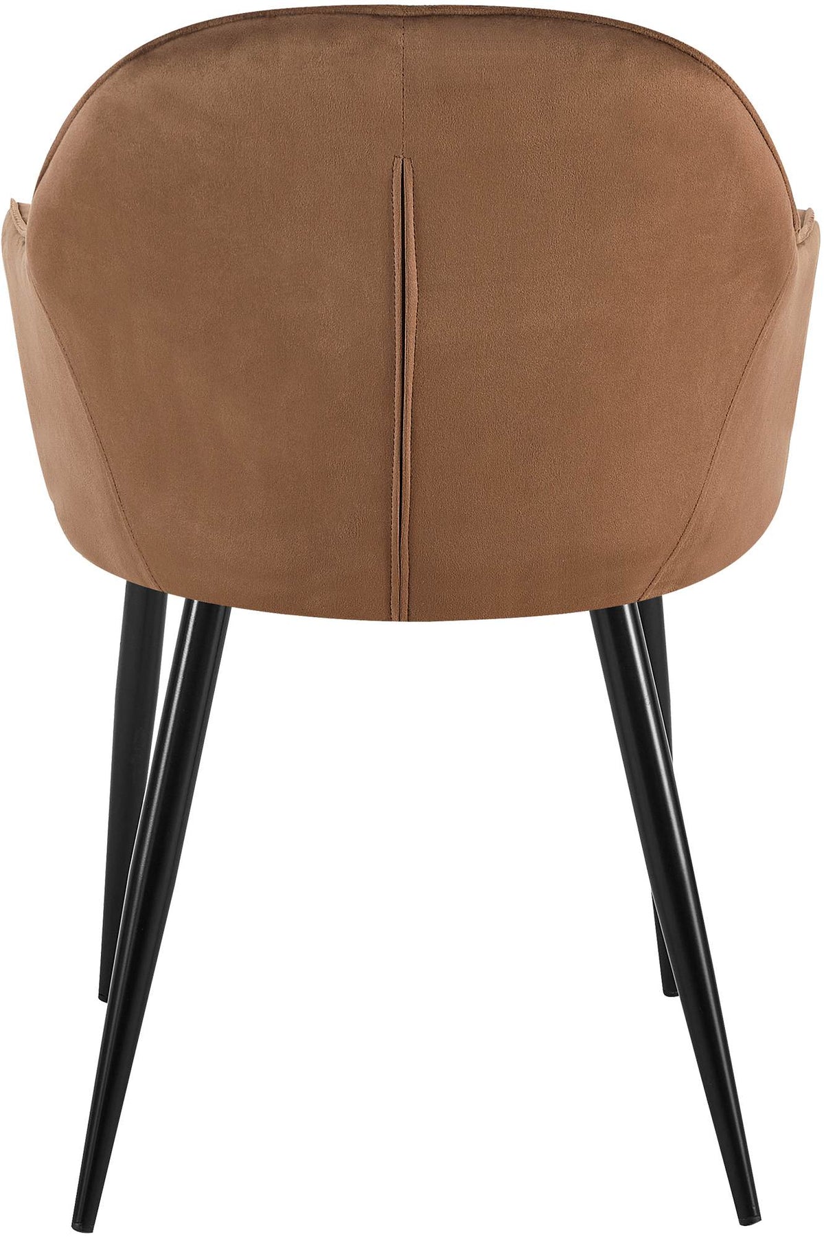 Set van 2 eetkamerstoelen Boise fluweel bruin braun