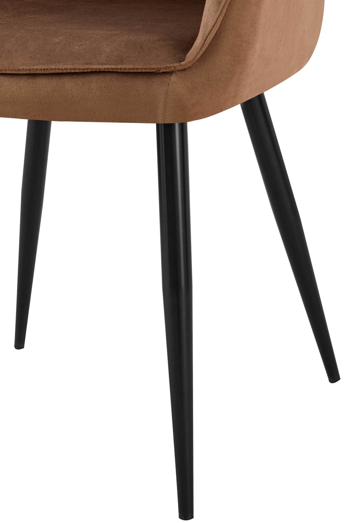 Set van 2 eetkamerstoelen Boise fluweel bruin braun