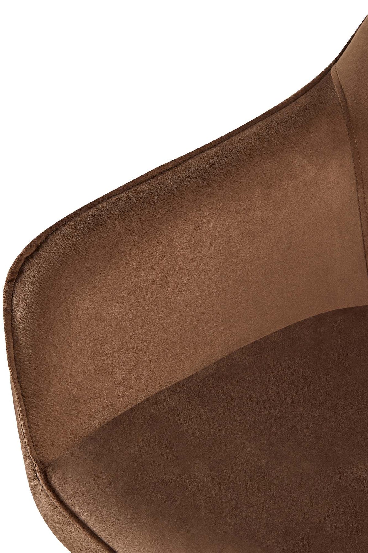 Set van 2 eetkamerstoelen Boise fluweel bruin braun