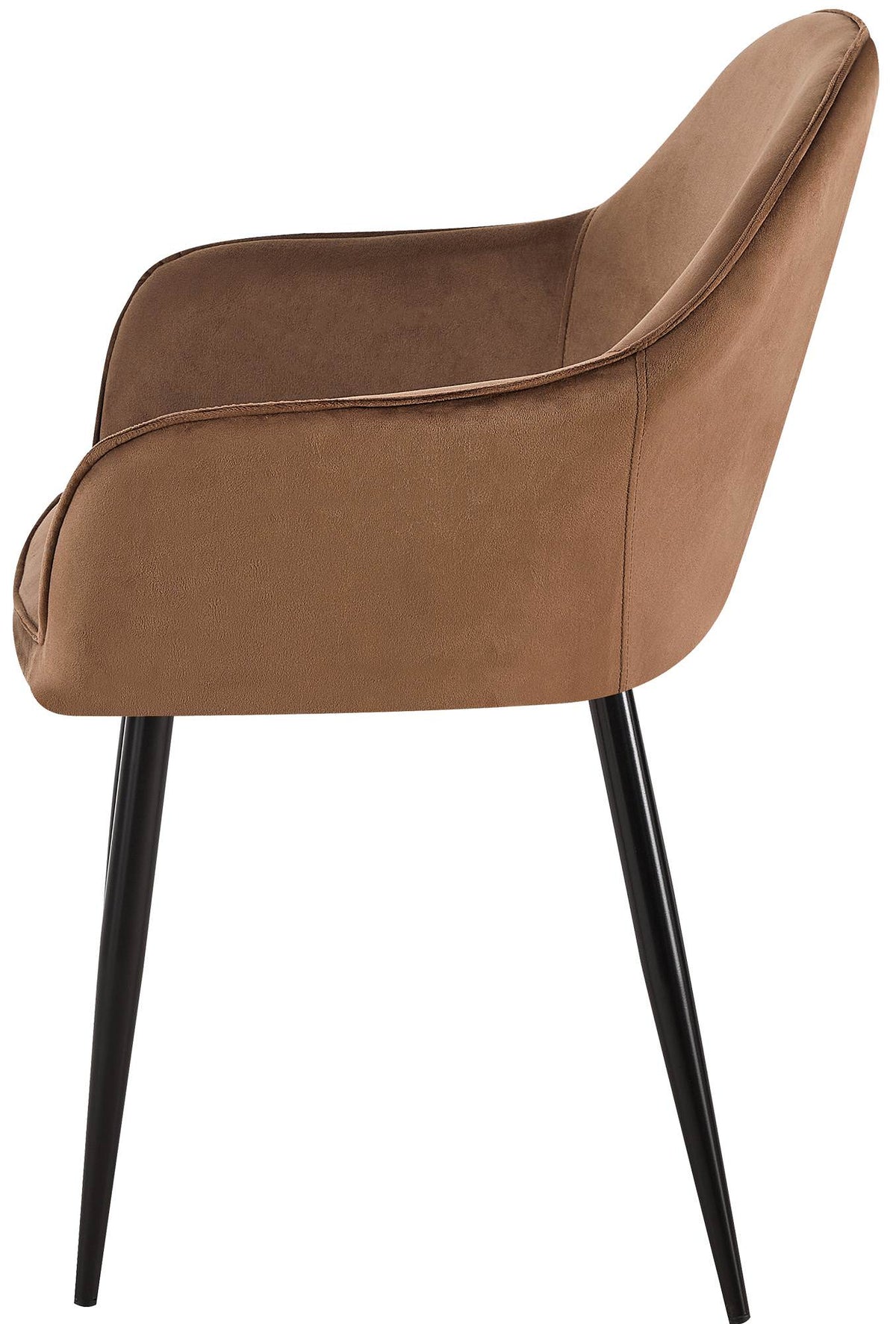 Set van 2 eetkamerstoelen Boise fluweel bruin braun