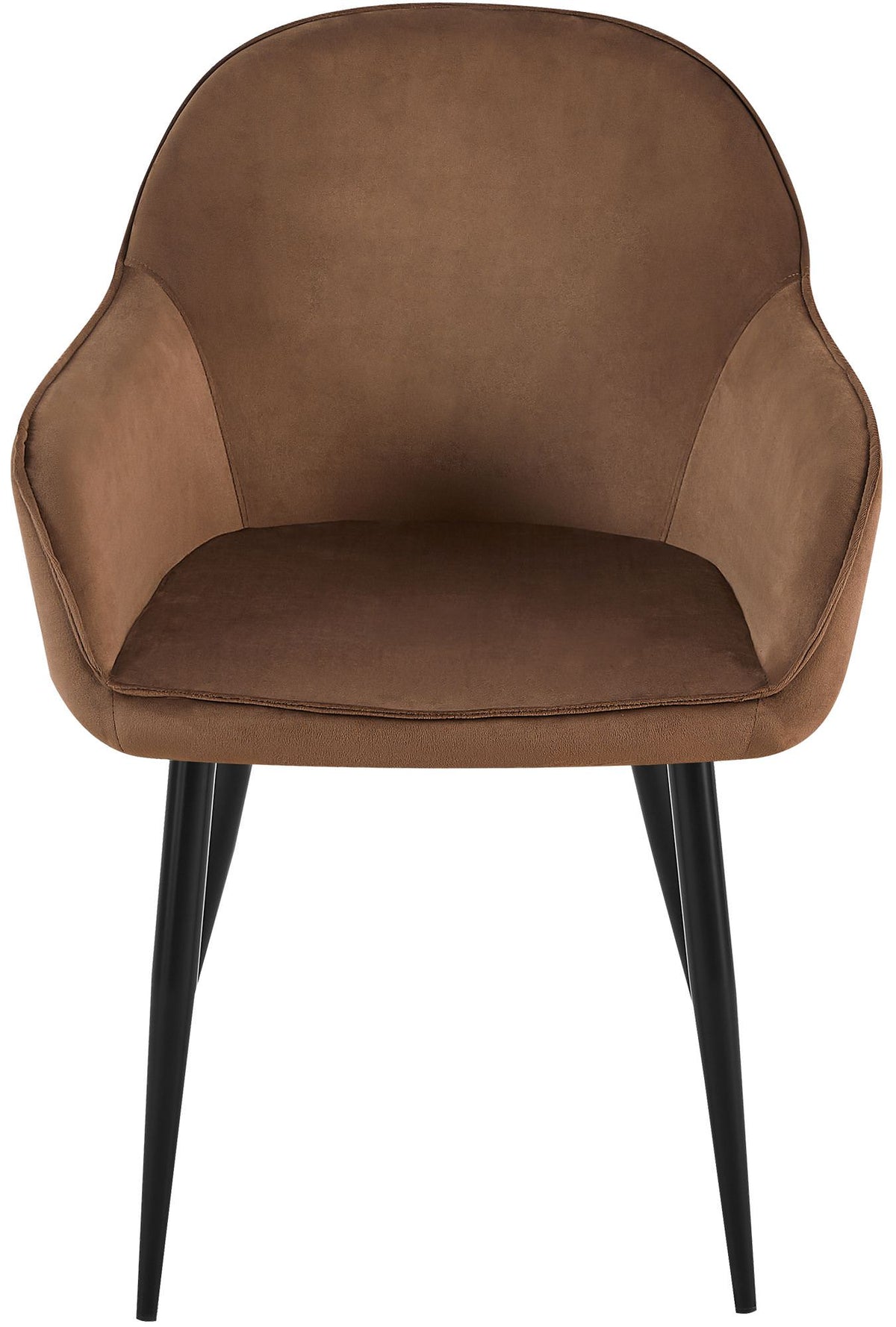 Set van 2 eetkamerstoelen Boise fluweel bruin braun