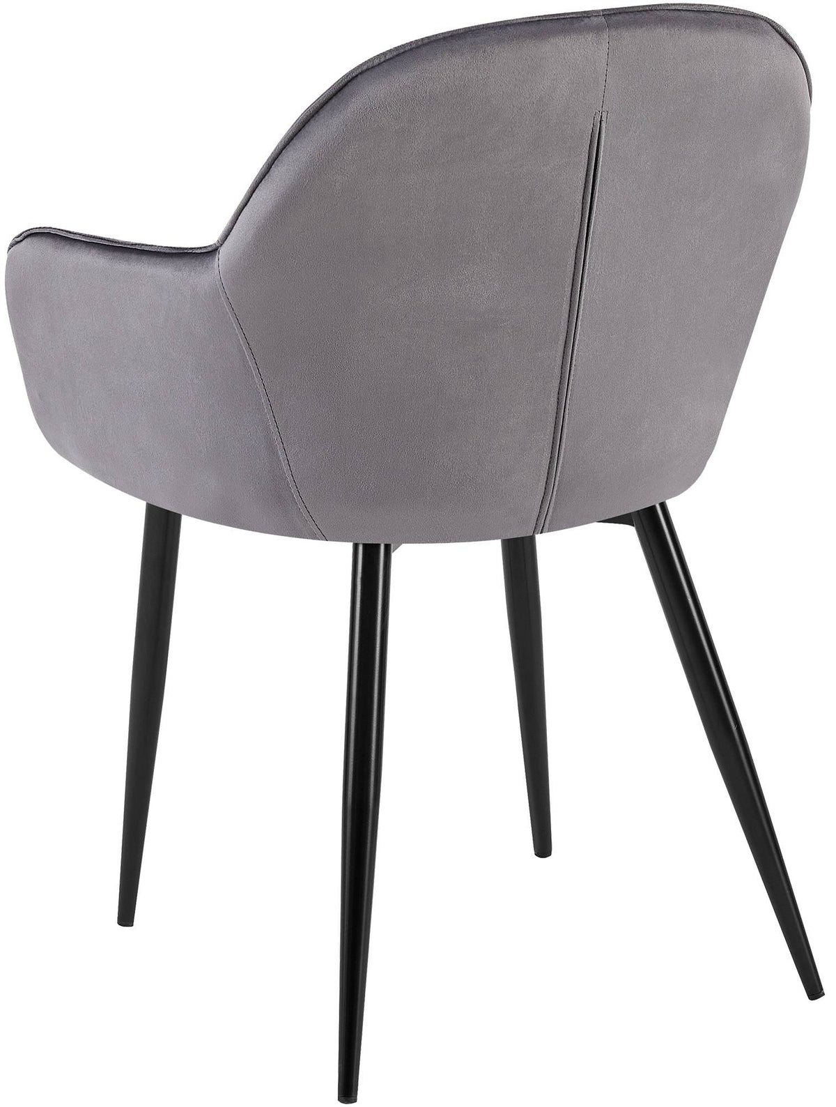 Set van 2 eetkamerstoelen Boise fluweel donkergrijs dunkelgrau