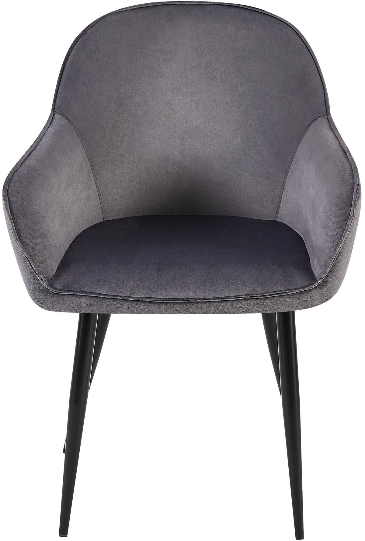 Set van 2 eetkamerstoelen Boise fluweel donkergrijs dunkelgrau