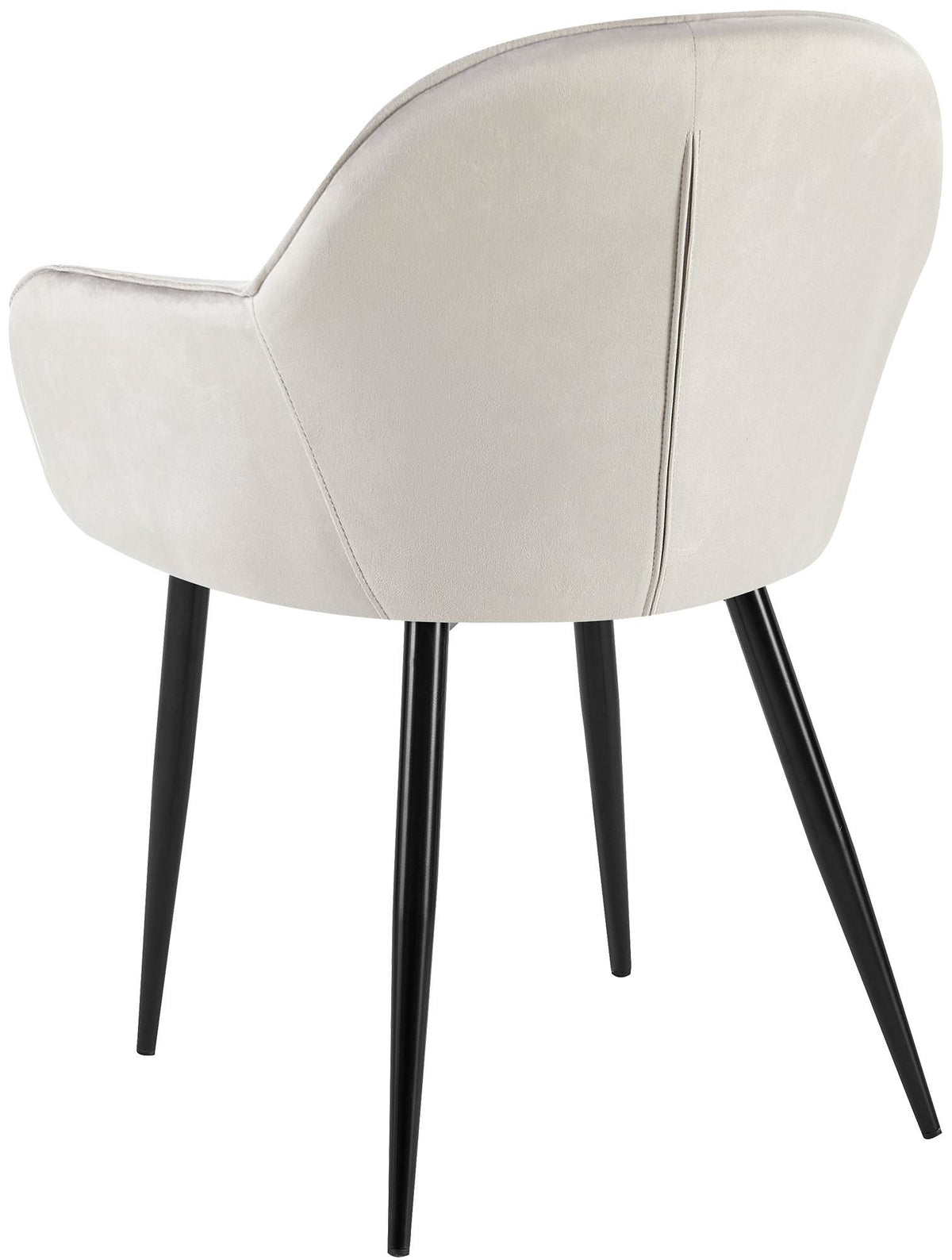 Set van 2 eetkamerstoelen Boise fluweel grijs grau