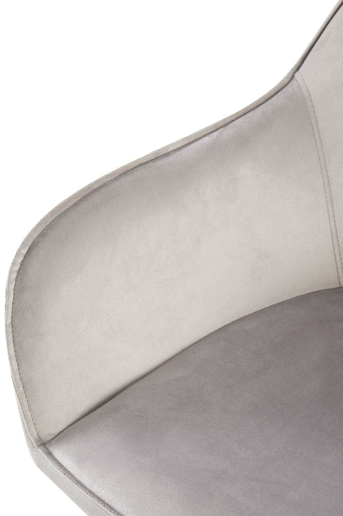 Set van 2 eetkamerstoelen Boise fluweel grijs grau