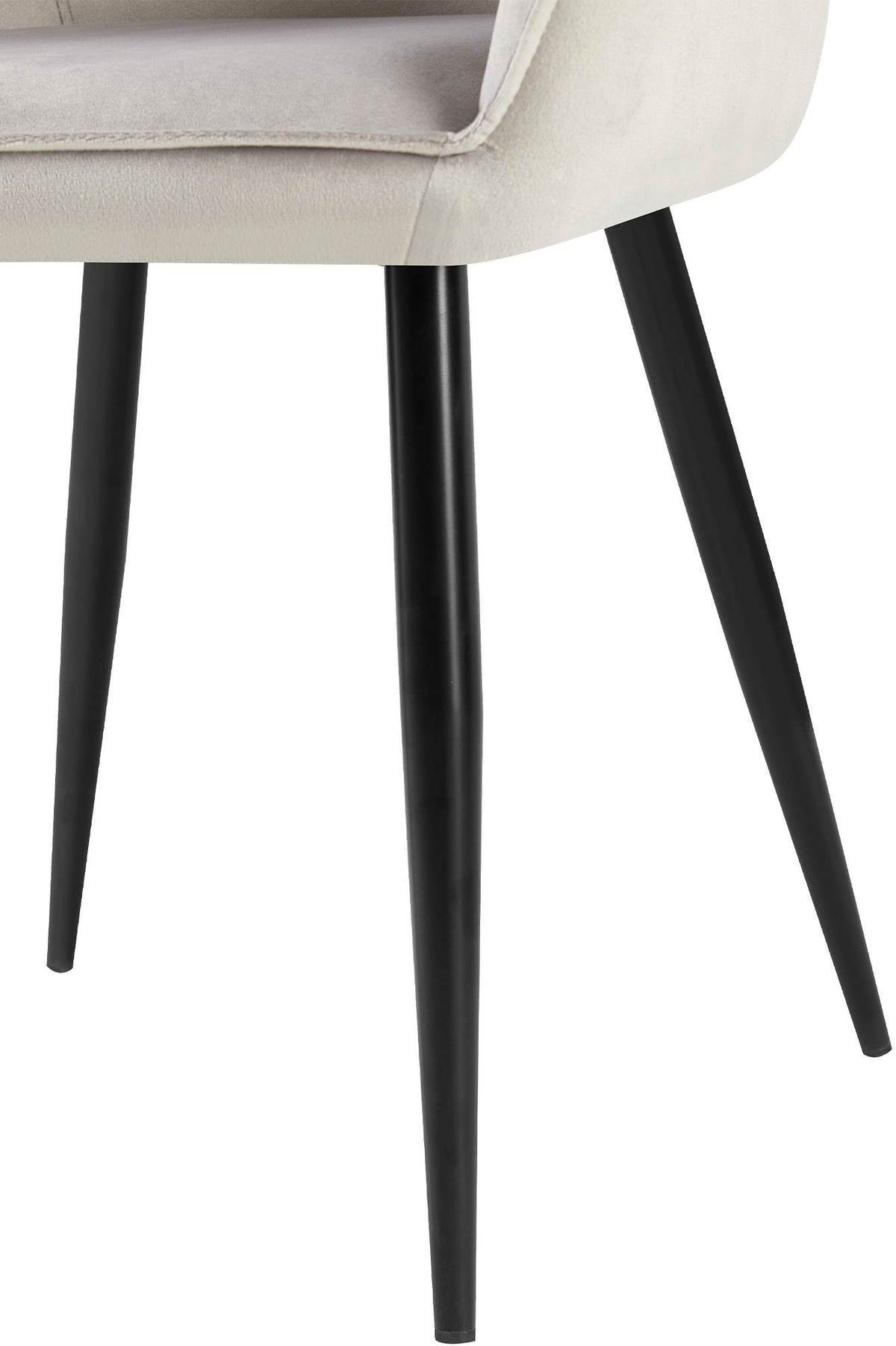 Set van 2 eetkamerstoelen Boise fluweel grijs grau