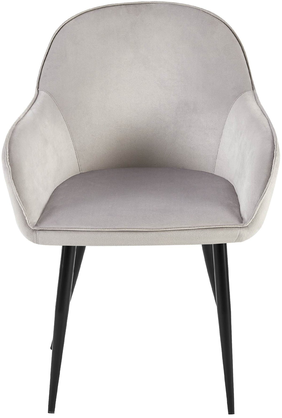 Set van 2 eetkamerstoelen Boise fluweel grijs grau