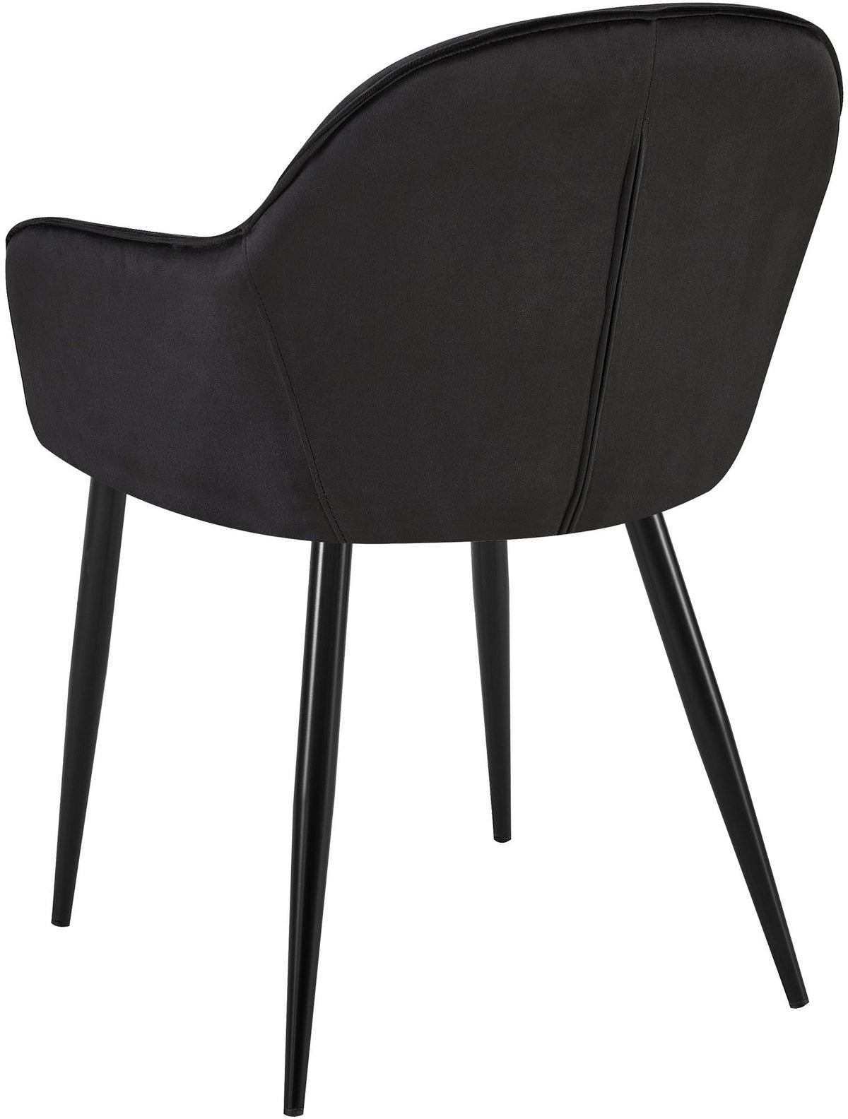 Set van 2 eetkamerstoelen Boise fluweel zwart schwarz