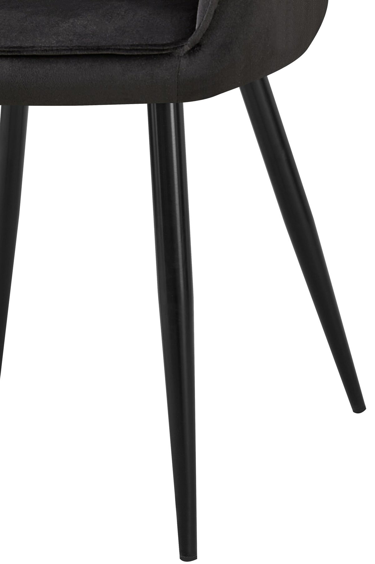 Set van 2 eetkamerstoelen Boise fluweel zwart schwarz