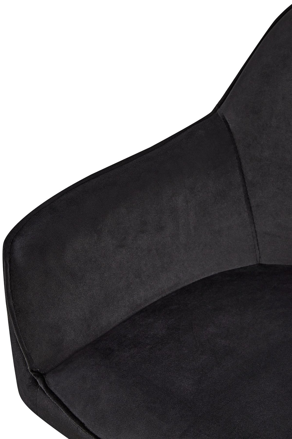 Set van 2 eetkamerstoelen Boise fluweel zwart schwarz