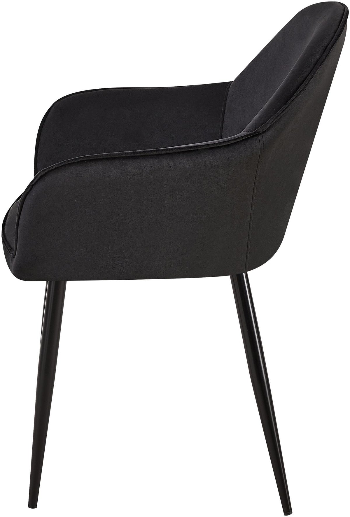 Set van 2 eetkamerstoelen Boise fluweel zwart schwarz