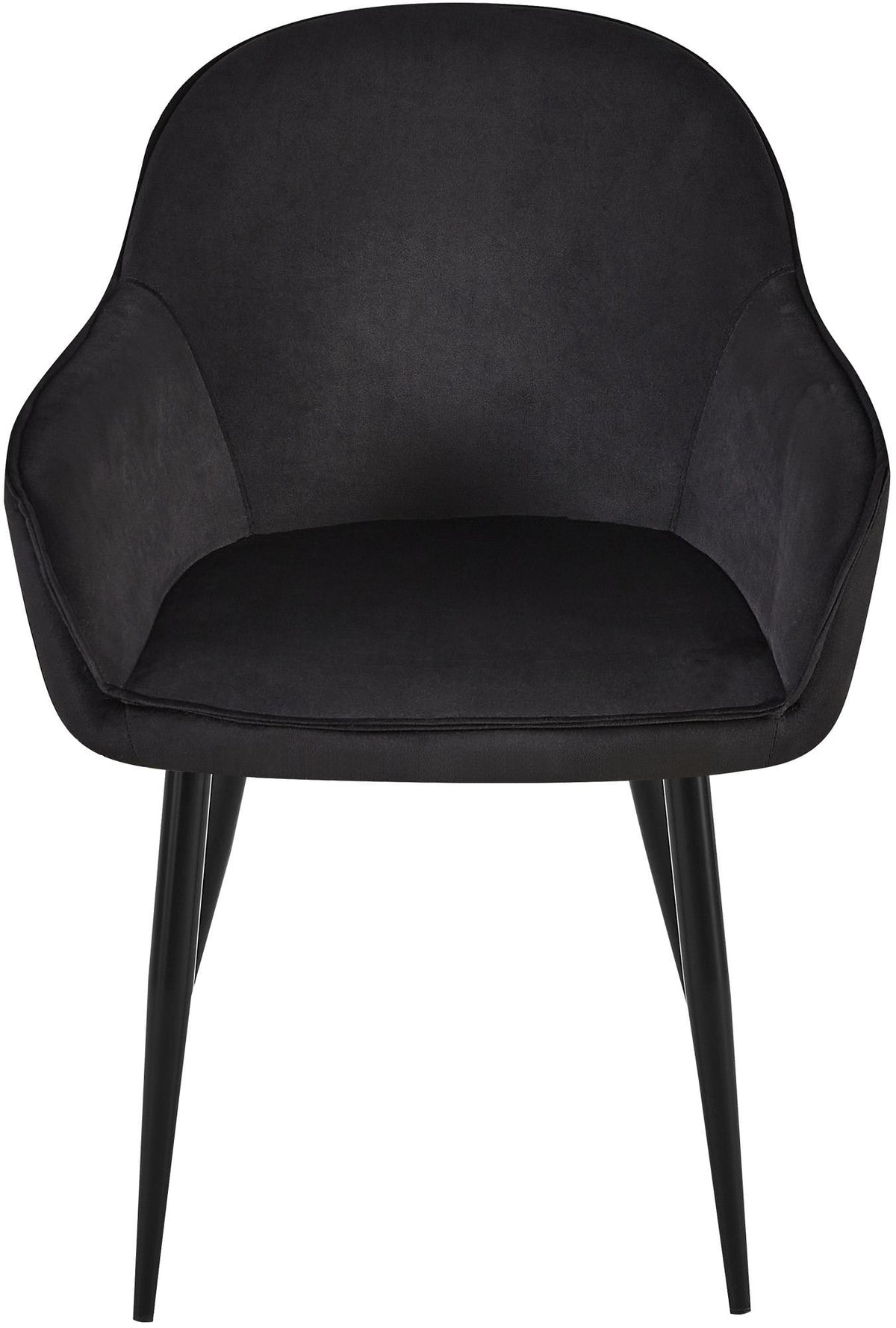 Set van 2 eetkamerstoelen Boise fluweel zwart schwarz