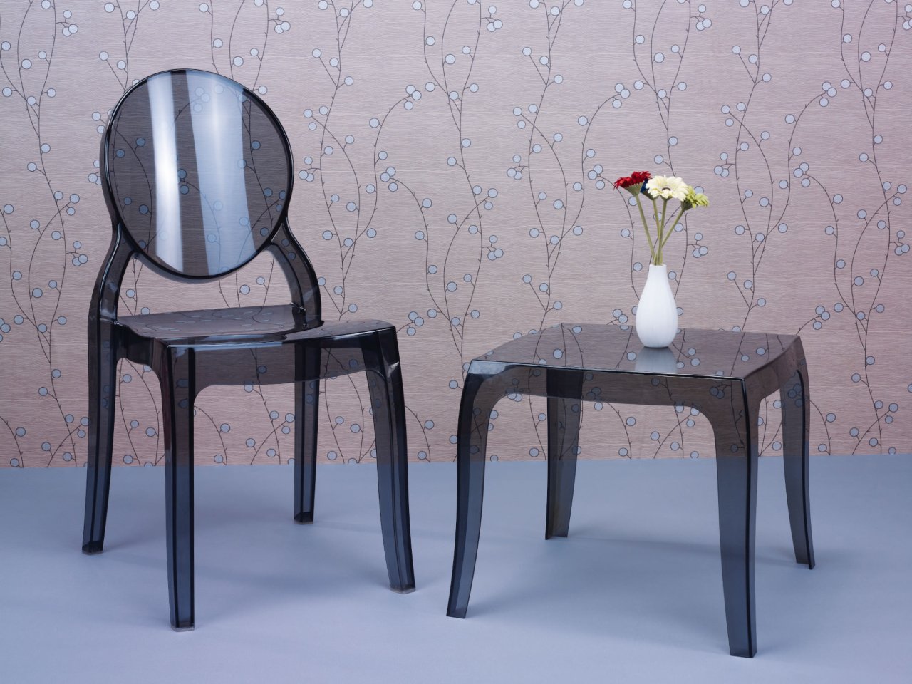 Bijzettafel Queen 50 x 50 cm zwart schwarz