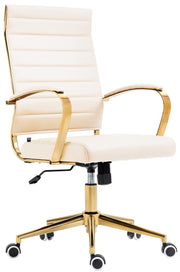 Bureaustoel Havana Kunstleer creme creme