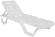 Set van 4 ligstoelen Bahama wit weiß