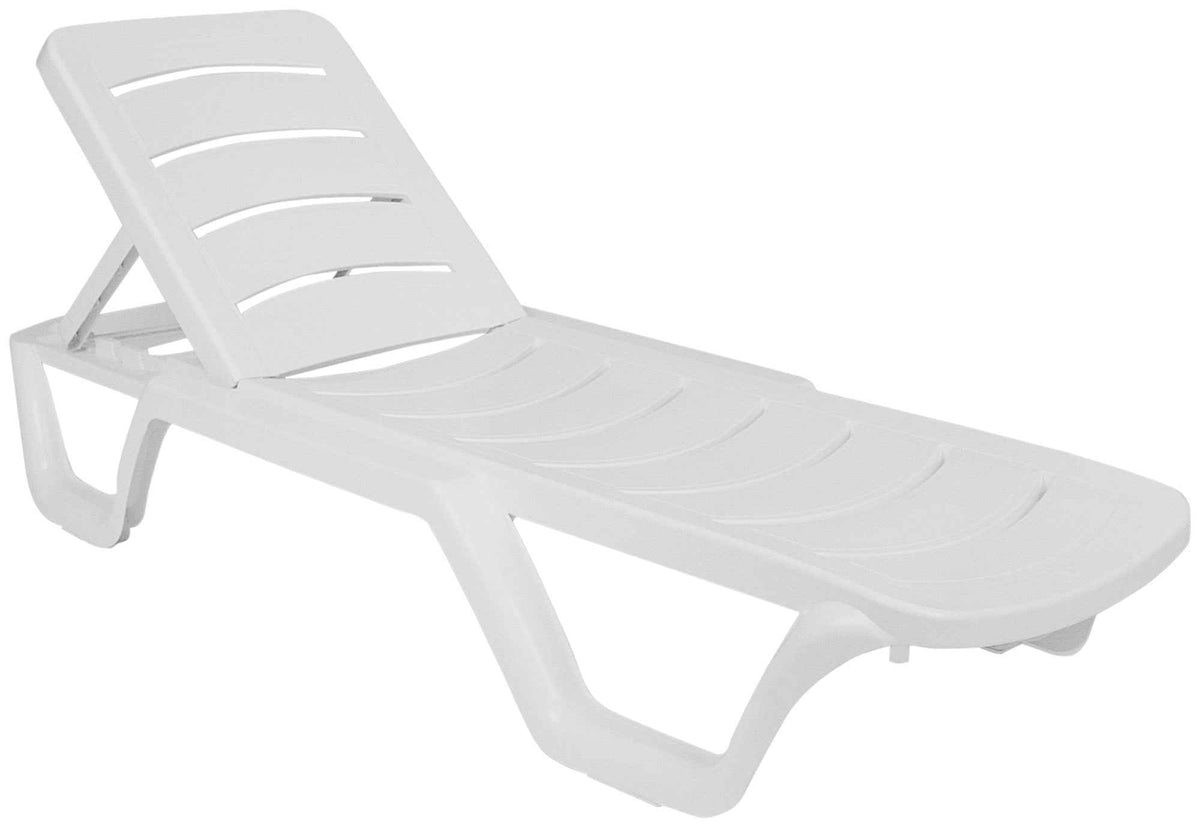 Set van 4 ligstoelen Bahama wit weiß