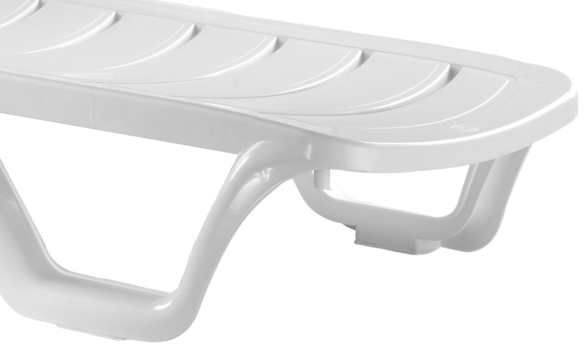Set van 4 ligstoelen Bahama wit weiß