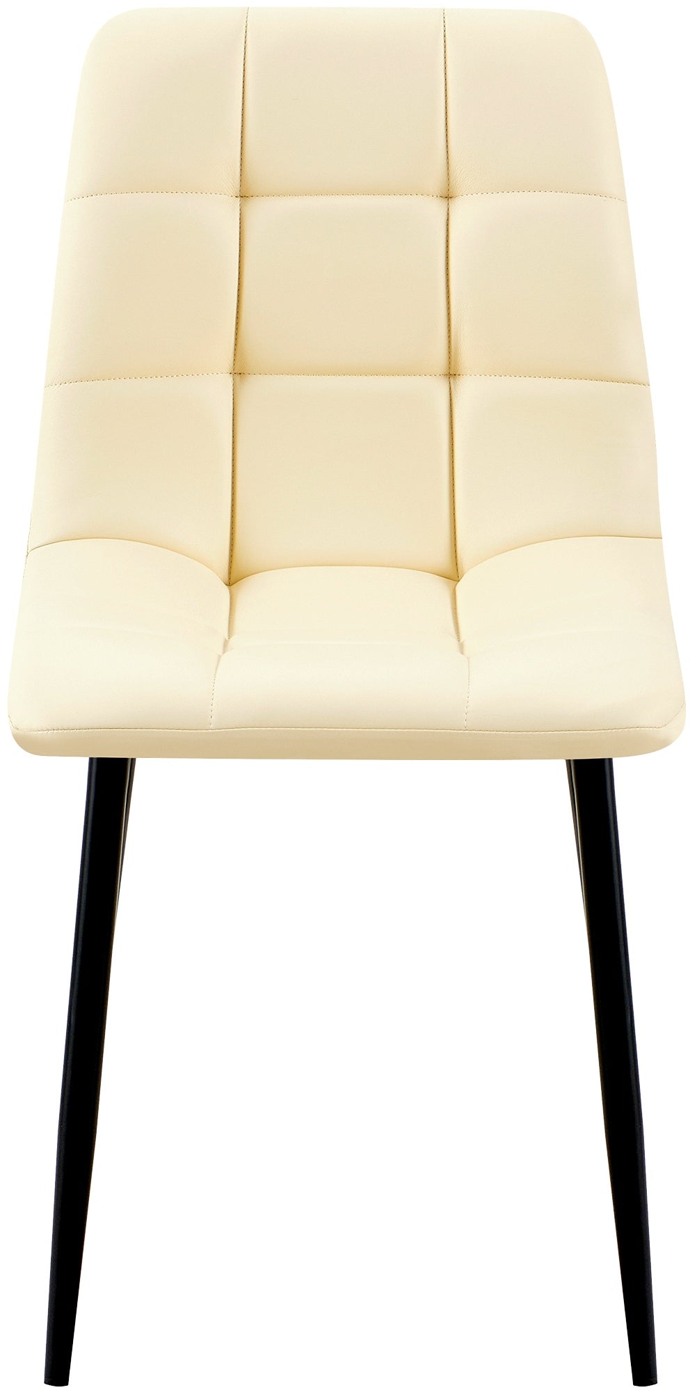 Set van 4 eetkamerstoelen Antibes kunstleer creme creme