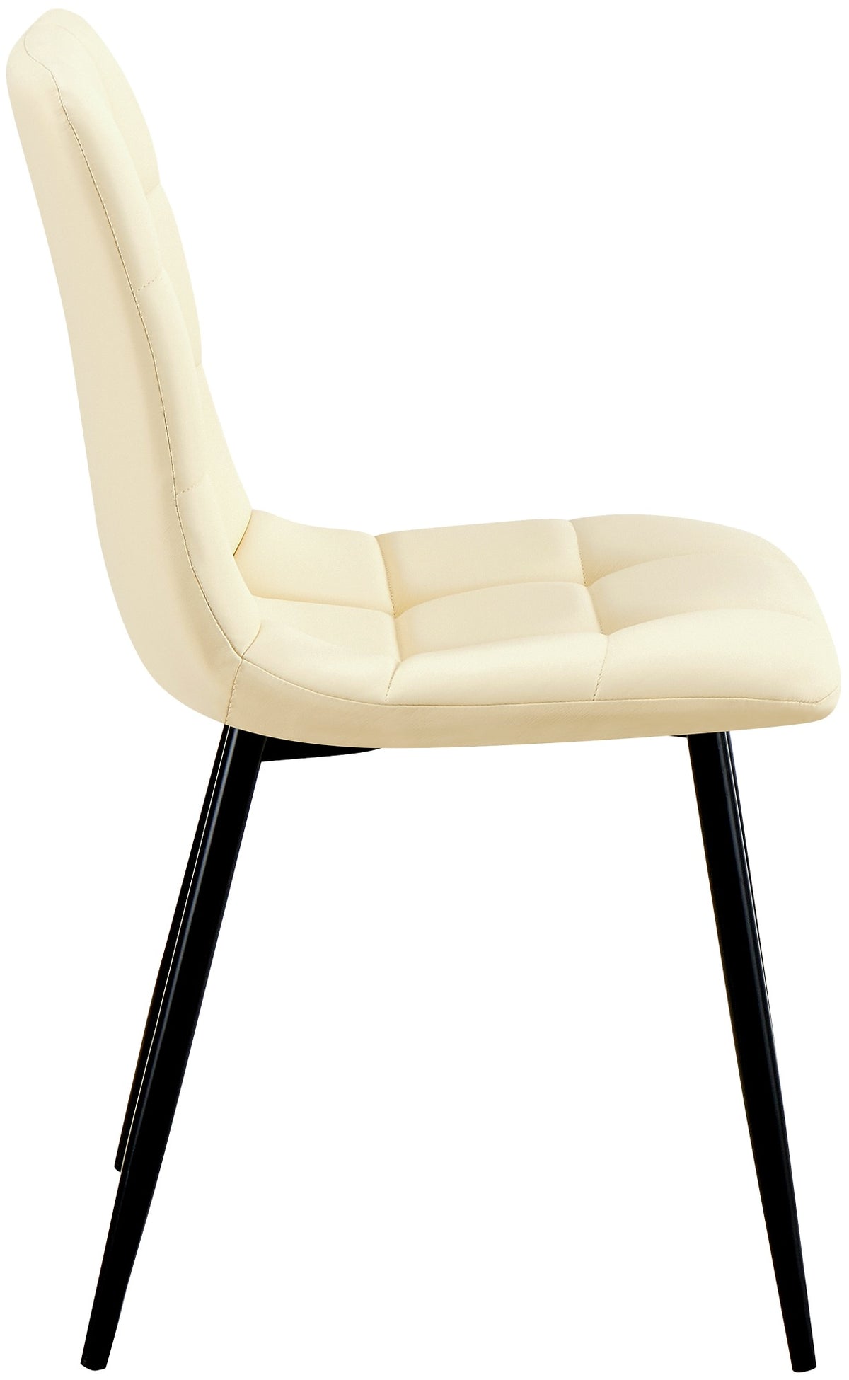 Set van 4 eetkamerstoelen Antibes kunstleer creme creme