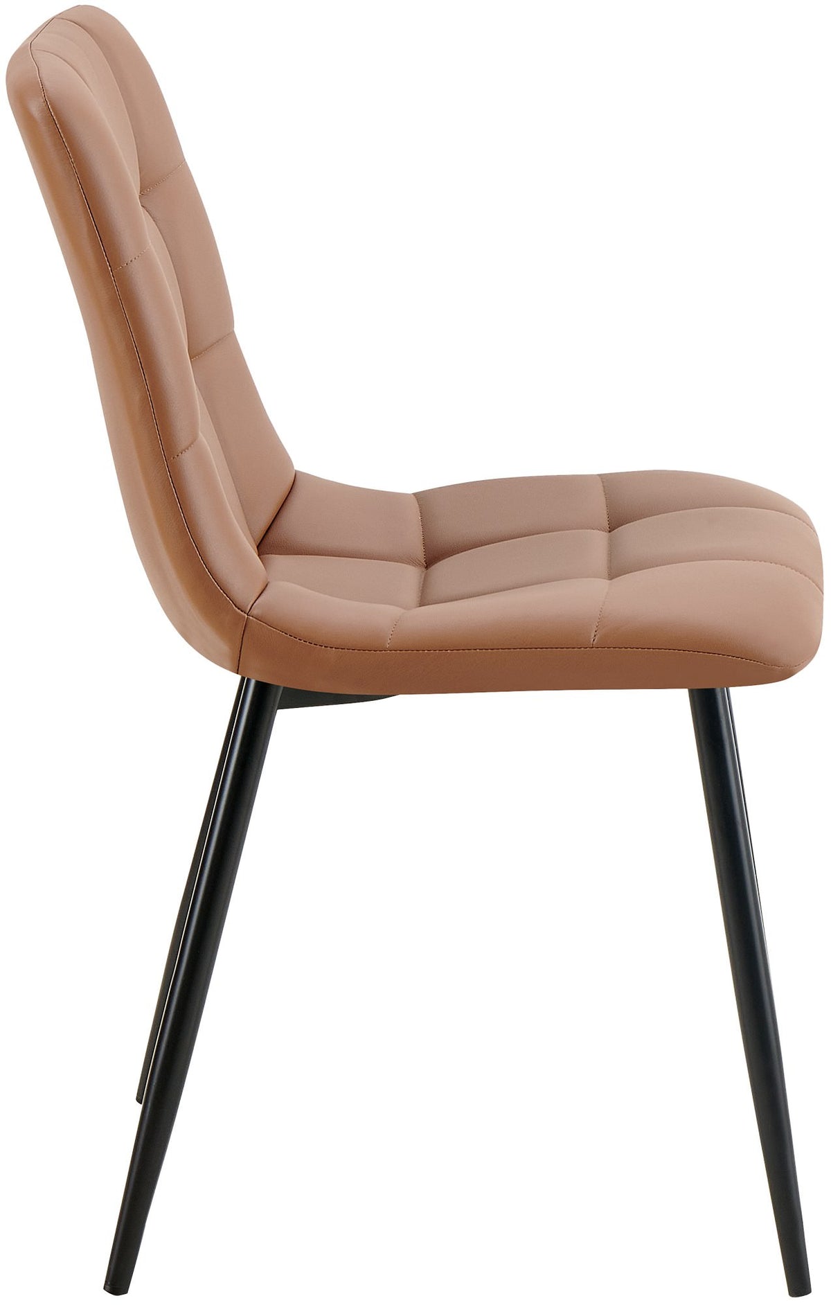 Set van 4 eetkamerstoelen Antibes kunstleer donkerbruin dunkelbraun