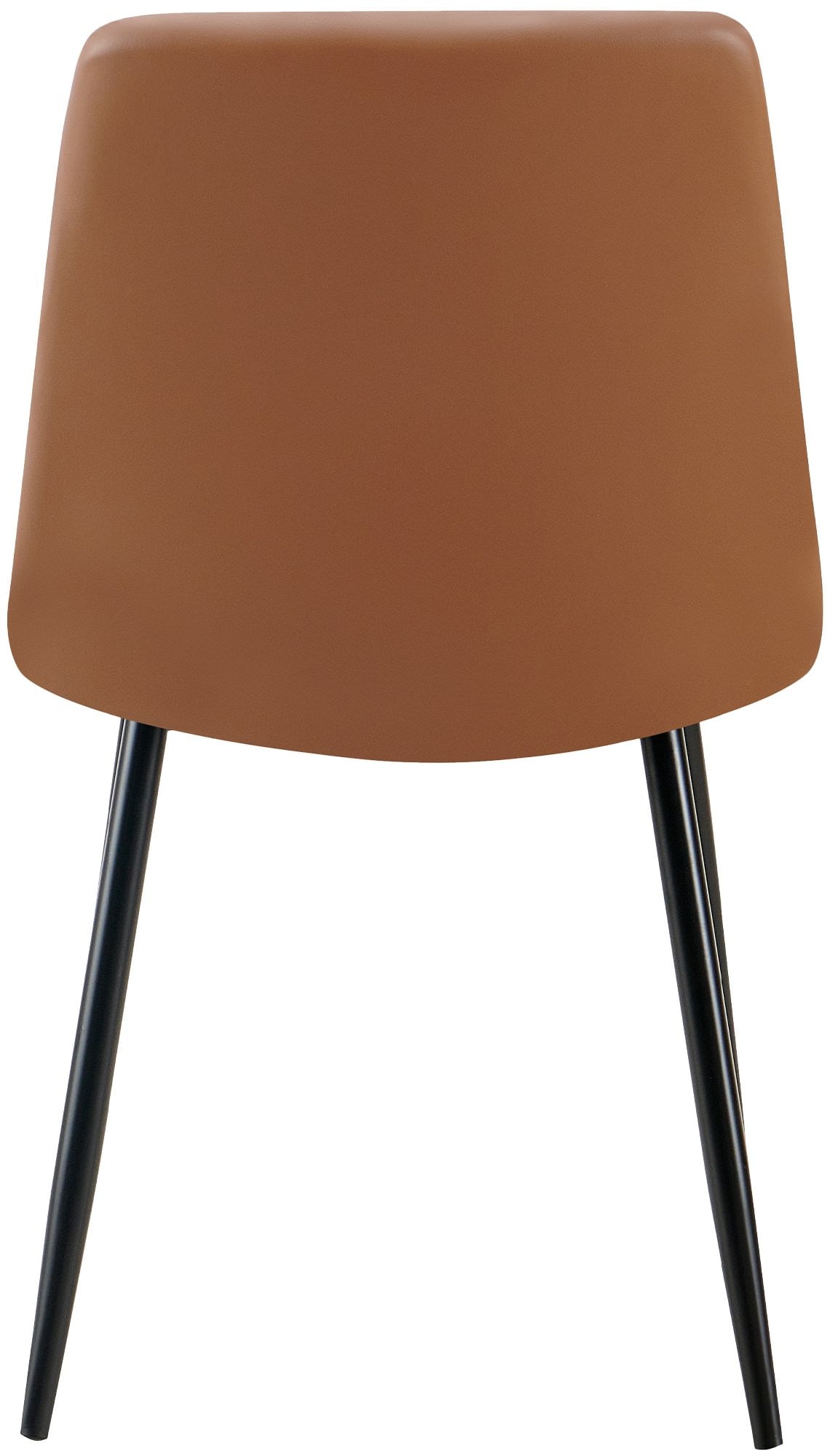 Set van 4 eetkamerstoelen Antibes kunstleer donkerbruin dunkelbraun