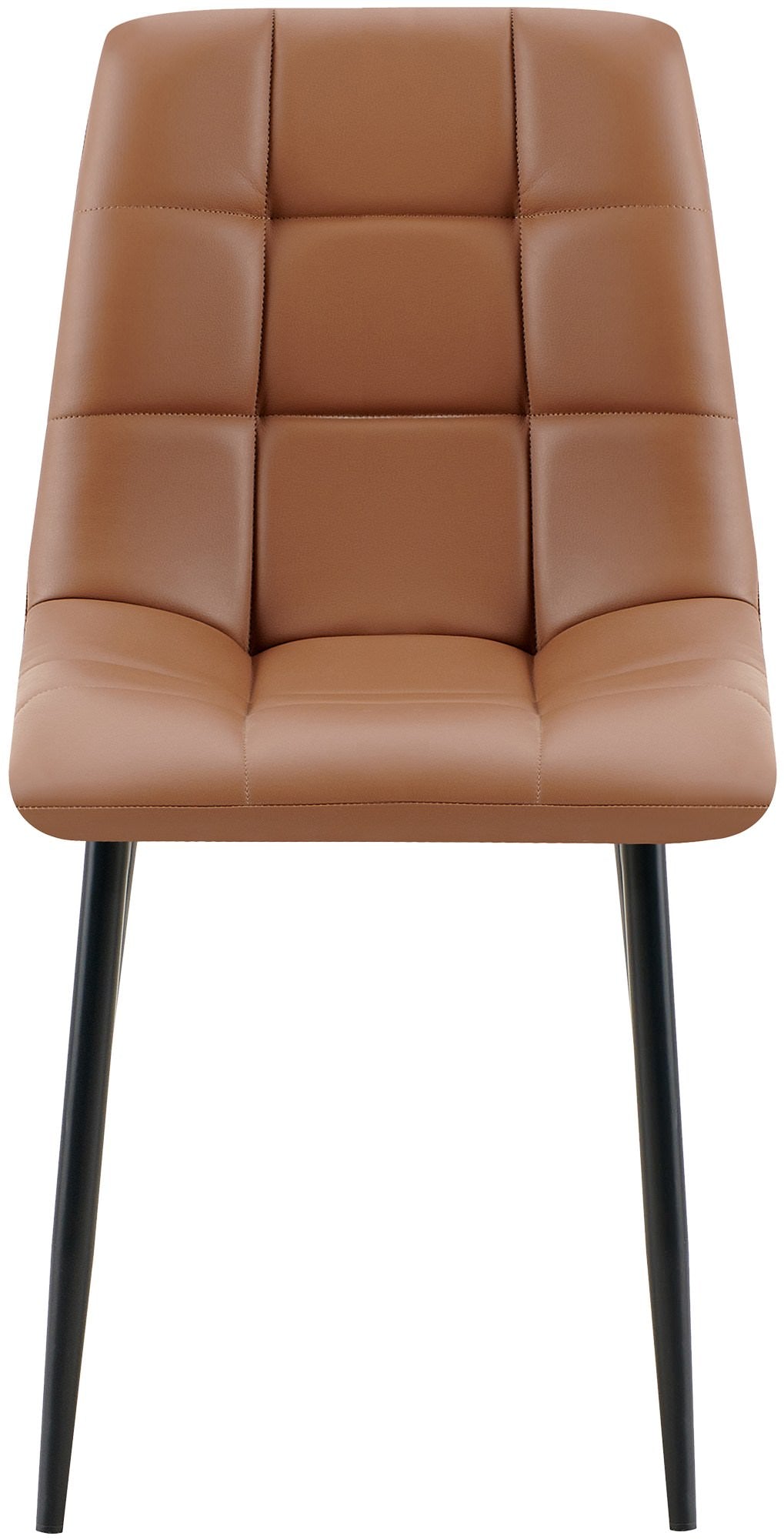 Set van 4 eetkamerstoelen Antibes kunstleer donkerbruin dunkelbraun