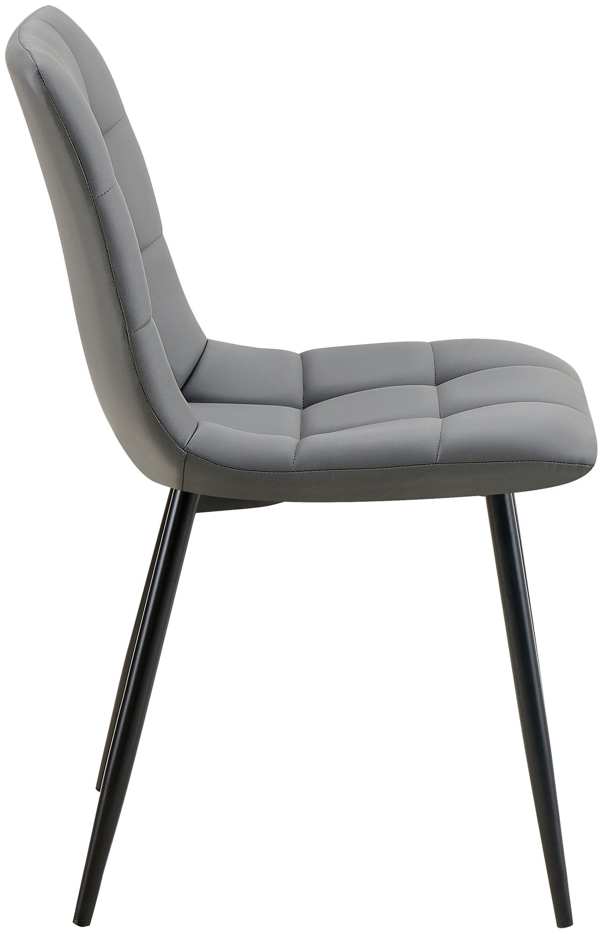 Set van 4 eetkamerstoelen Antibes kunstleer donkergrijs dunkelgrau