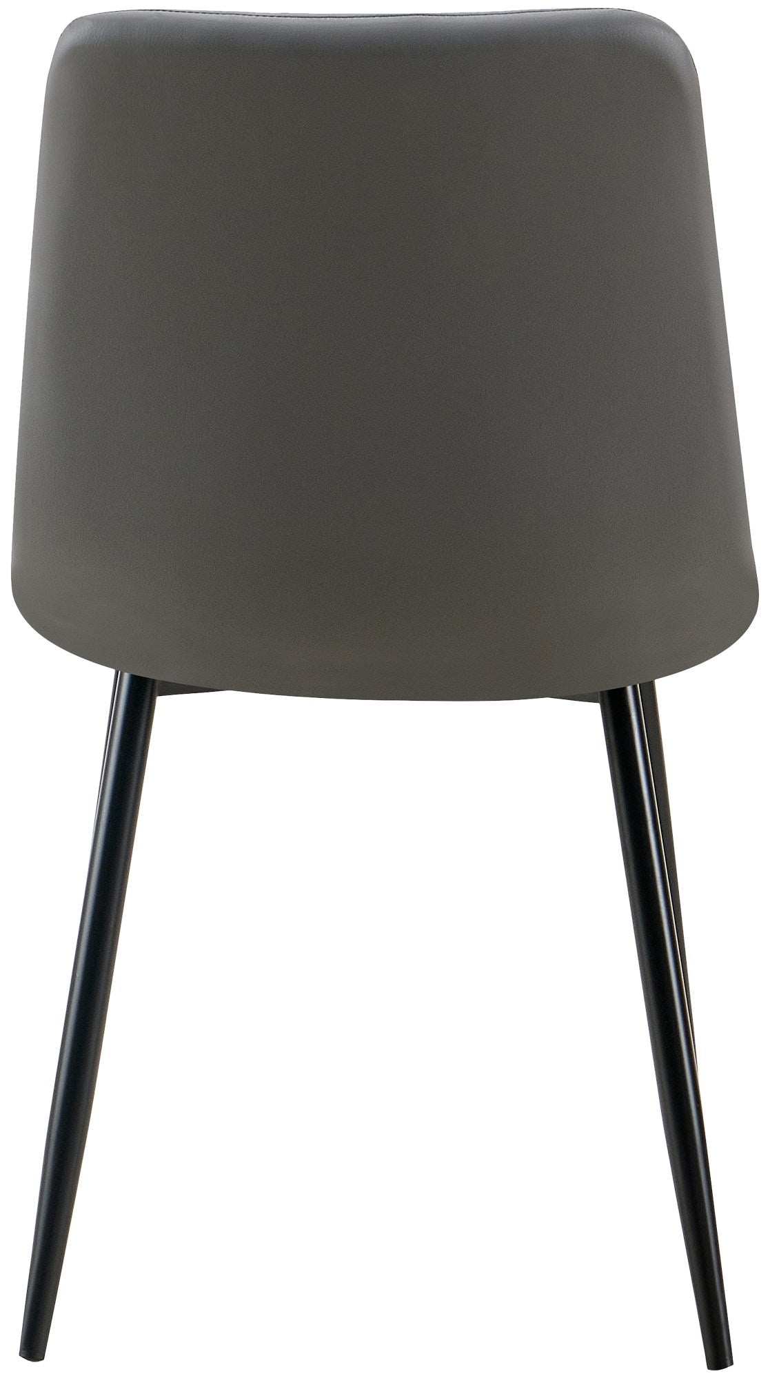 Set van 4 eetkamerstoelen Antibes kunstleer donkergrijs dunkelgrau