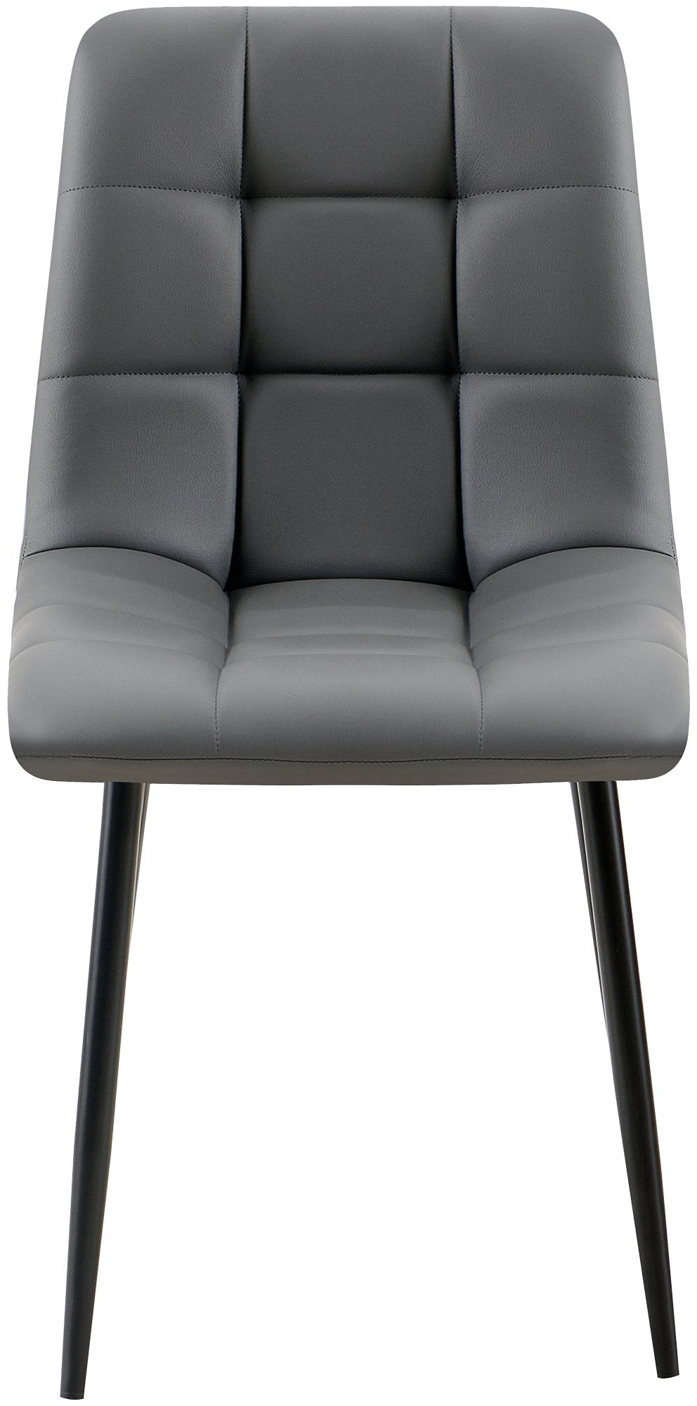 Set van 4 eetkamerstoelen Antibes kunstleer donkergrijs dunkelgrau