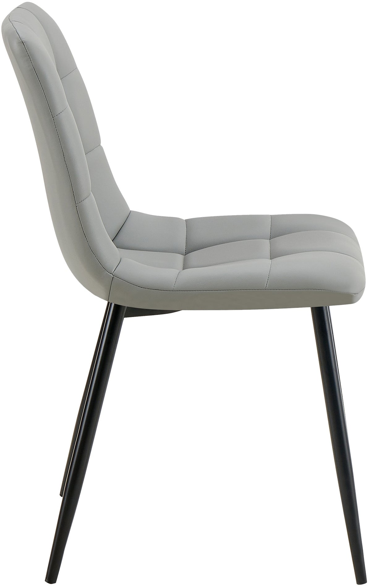Set van 4 eetkamerstoelen Antibes kunstleer licht grijs hellgrau