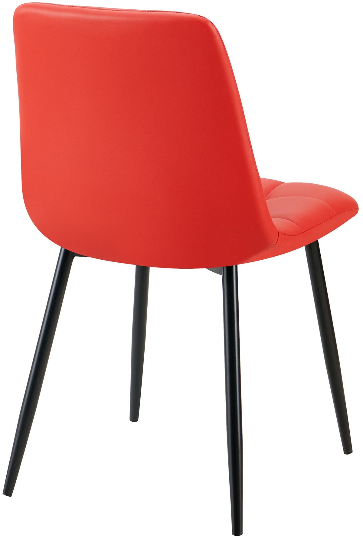 Set van 4 eetkamerstoelen Antibes kunstleer rood rot