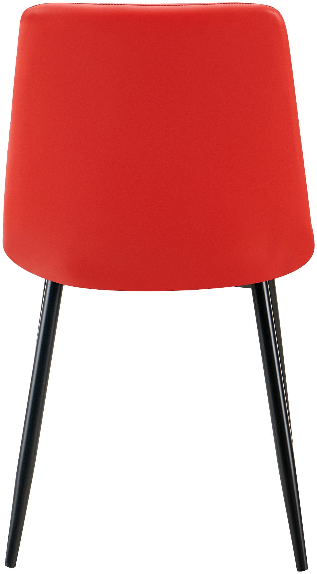 Set van 4 eetkamerstoelen Antibes kunstleer rood rot