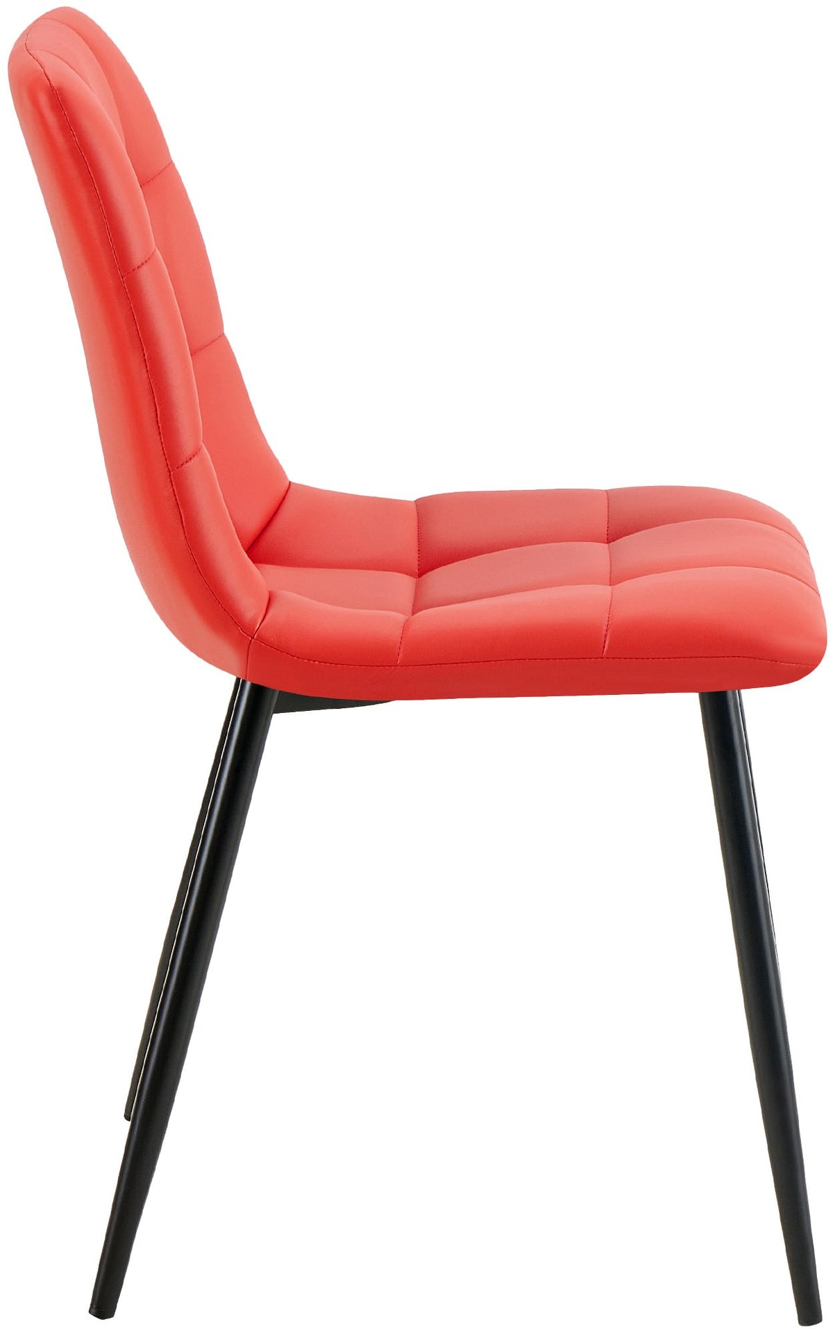 Set van 4 eetkamerstoelen Antibes kunstleer rood rot