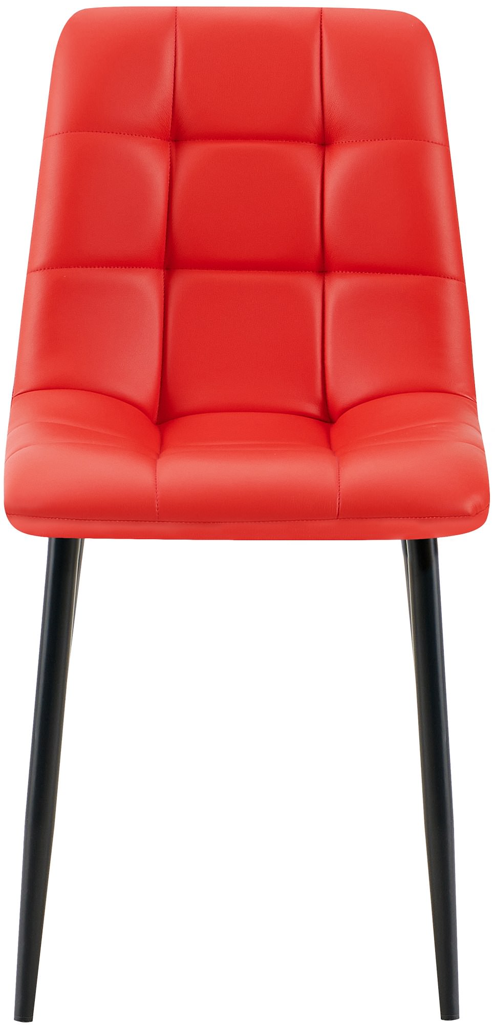 Set van 4 eetkamerstoelen Antibes kunstleer rood rot