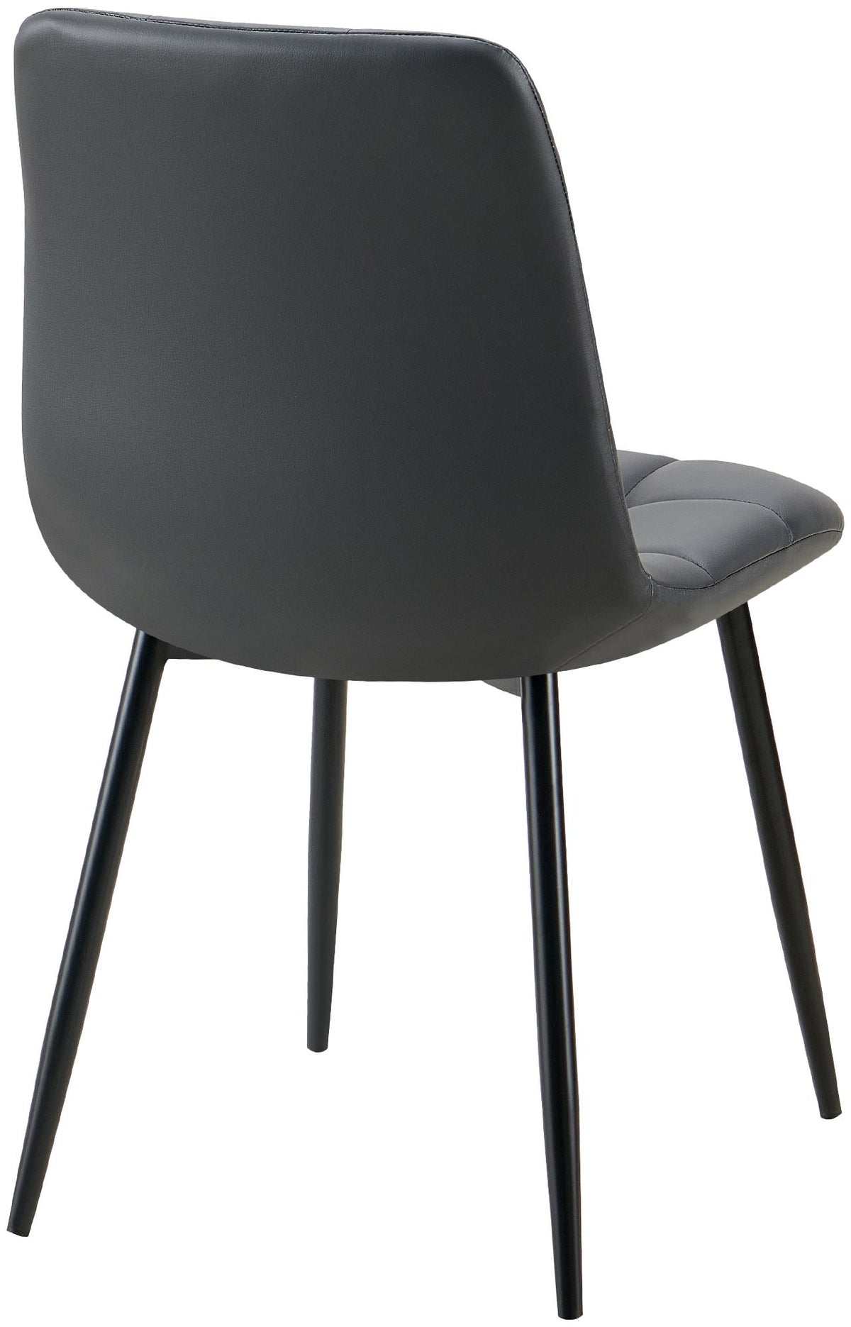 Set van 4 eetkamerstoelen Antibes kunstleer zwart schwarz