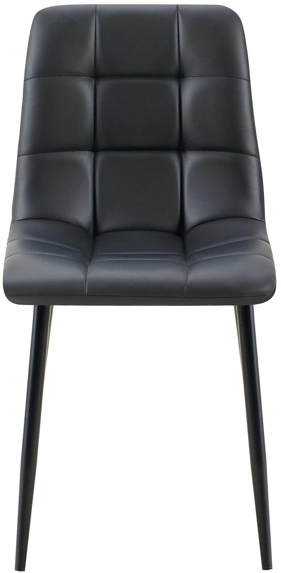 Set van 4 eetkamerstoelen Antibes kunstleer zwart schwarz